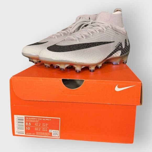 Nike Zoom Superfly 9 Elite AG Pro P Grey Soccer Cleats HF4391-001 Mens size 8.5 main image 7